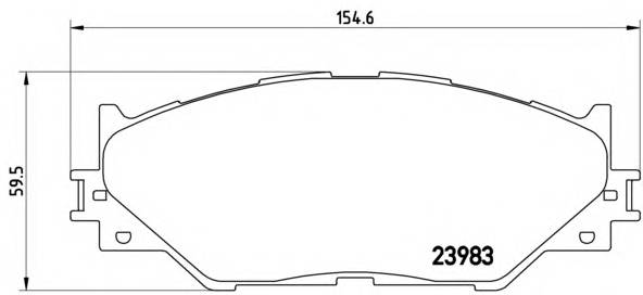 BREMBO P 83 074 Комплект гальмівних колодок,