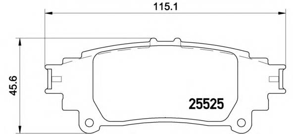 BREMBO P 83 132 Комплект тормозных колодок,