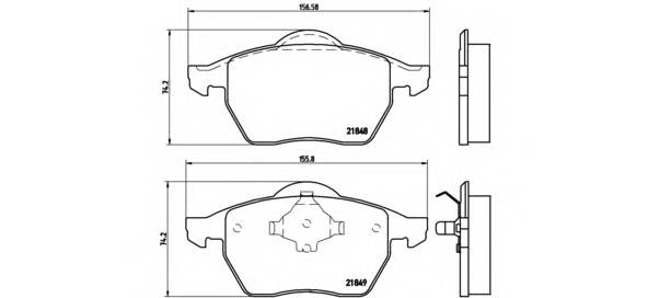 BREMBO P 85 039 Комплект тормозных колодок,