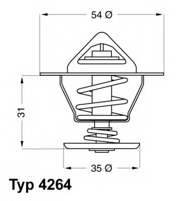 WAHLER 4264.84D Термостат, охлаждающая жидкость