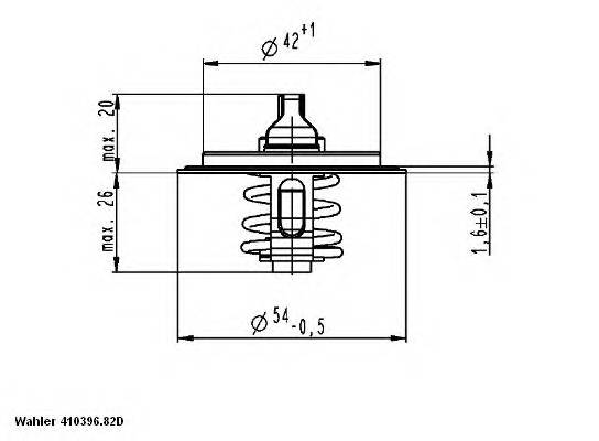 WAHLER 410396.82D Термостат, охлаждающая жидкость