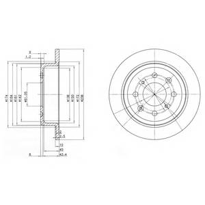 DELPHI BG2538 Тормозной диск