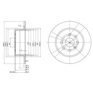 DELPHI BG3141 Тормозной диск