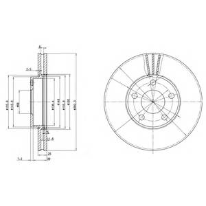 DELPHI BG3199 Тормозной диск