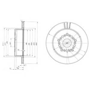 DELPHI BG3230 Тормозной диск