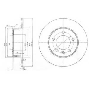 DELPHI BG3681 Тормозной диск