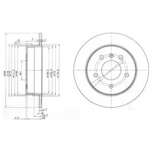 DELPHI BG3710 Гальмівний диск