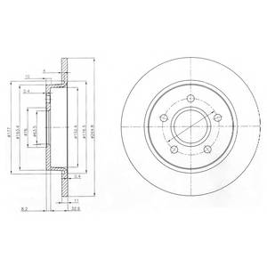 DELPHI BG3896 Тормозной диск