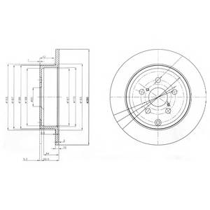 DELPHI BG3912 Тормозной диск