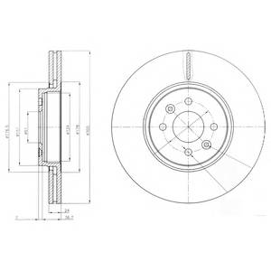 DELPHI BG3929 Гальмівний диск