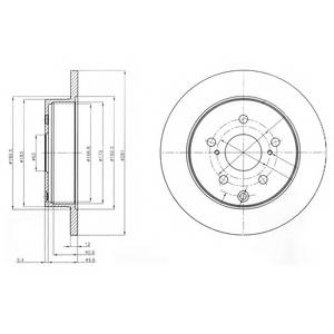 DELPHI BG4115 Тормозной диск