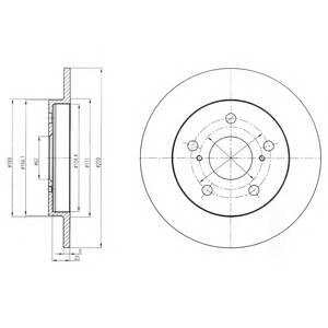 DELPHI BG4233 Тормозной диск