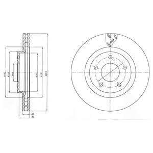 DELPHI BG4246 Тормозной диск