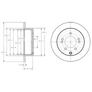 DELPHI BG4327 Тормозной диск