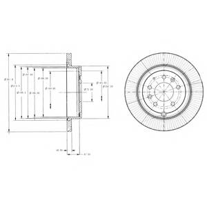 DELPHI BG4336 Тормозной диск