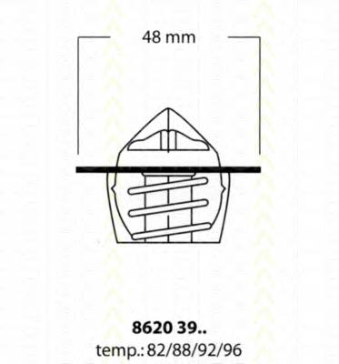 TRISCAN 8620 3982 Термостат, охлаждающая жидкость