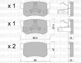 METELLI 22-0173-1 Комплект тормозных колодок,