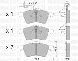 METELLI 22-0263-1 Комплект тормозных колодок,