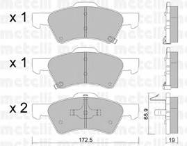 METELLI 22-0623-0 Комплект гальмівних колодок,