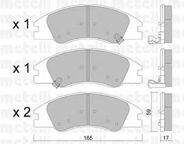 METELLI 22-0630-0 Комплект тормозных колодок,