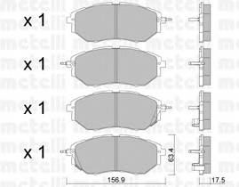 METELLI 22-0763-0 Комплект тормозных колодок,