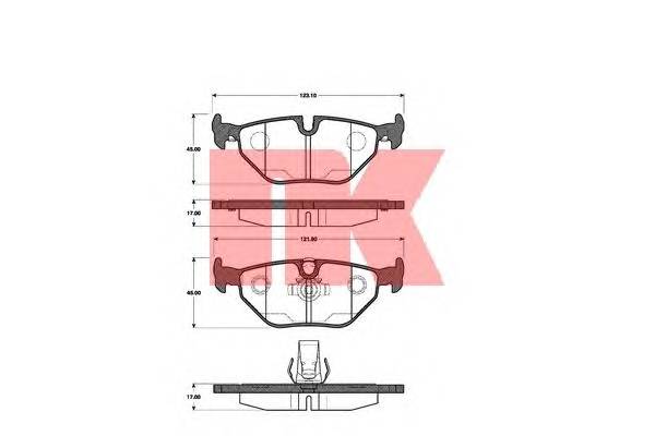 NK 221520 Комплект тормозных колодок,