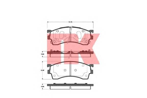 NK 223241 Комплект тормозных колодок,