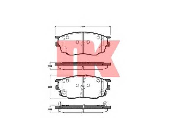 NK 223244 Комплект гальмівних колодок,