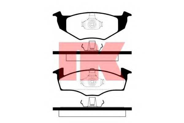 NK 224743 Комплект тормозных колодок,