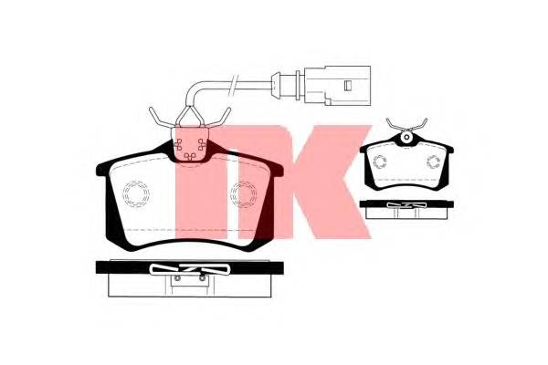 NK 224755 Комплект гальмівних колодок,