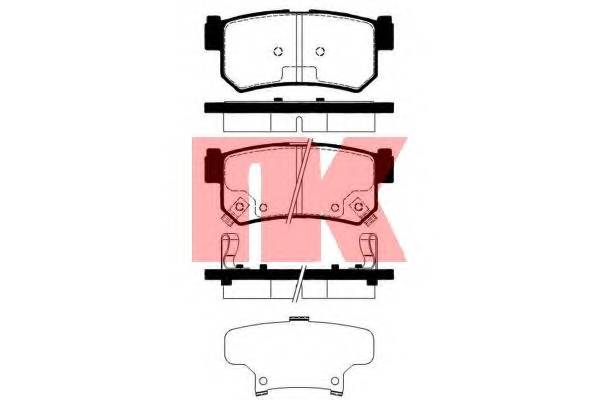 NK 225011 Комплект тормозных колодок,