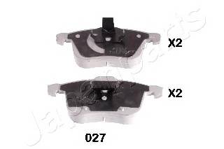 JAPANPARTS PA-027AF Комплект гальмівних колодок,