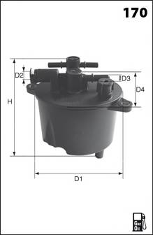 MECAFILTER ELG5365 Топливный фильтр