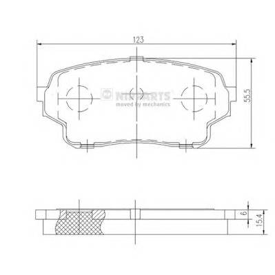 NIPPARTS J3608027 Комплект тормозных колодок,