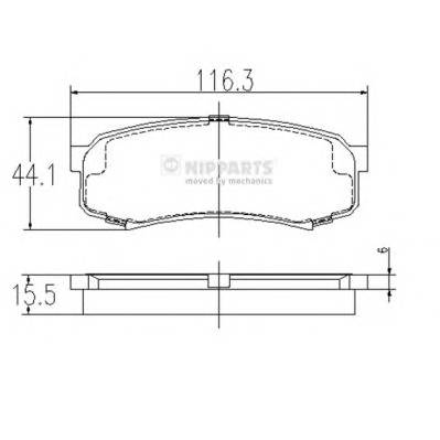 NIPPARTS J3612010 Комплект тормозных колодок,