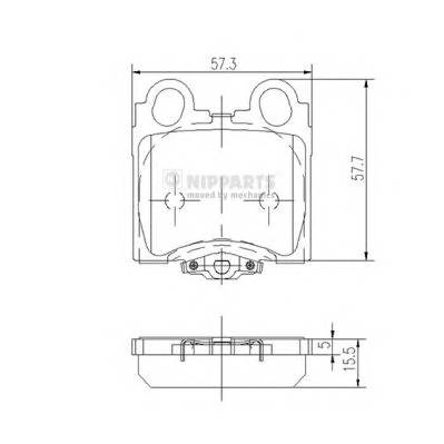 NIPPARTS J3612017 Комплект гальмівних колодок,