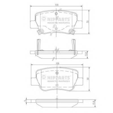 NIPPARTS N3612042 Комплект тормозных колодок,