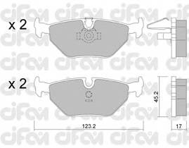 CIFAM 822-210-0 Комплект тормозных колодок,