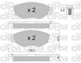 CIFAM 822-253-0 Комплект гальмівних колодок,