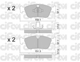 CIFAM 822-260-0 Комплект гальмівних колодок,