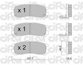 CIFAM 822-398-0 Комплект гальмівних колодок,