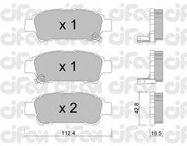 CIFAM 822-428-0 Комплект гальмівних колодок,