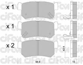 CIFAM 822-519-0 Комплект тормозных колодок,