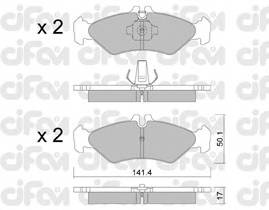 CIFAM 822-571-0 Комплект тормозных колодок,