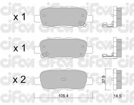 CIFAM 822-612-0 Комплект тормозных колодок,