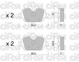 CIFAM 822-641-0 Комплект гальмівних колодок,