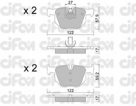 CIFAM 822-644-0 Комплект гальмівних колодок,