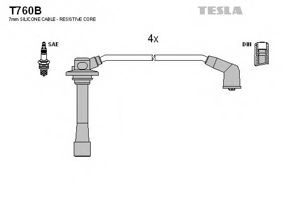 TESLA T760B Комплект проводов зажигания