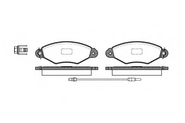 WOKING P7433.01 Комплект тормозных колодок,