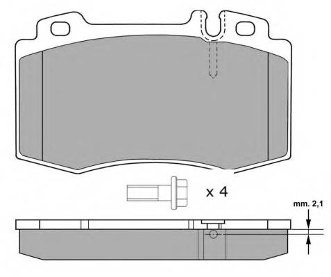 FREMAX FBP-1299 Комплект гальмівних колодок,